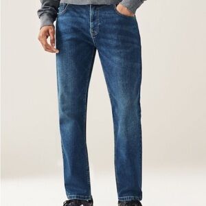 Wrangler Men's Deep Blue Straight Jeans